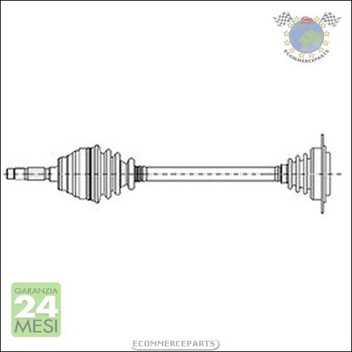 Semiasse metelli anteriore - semiasse, sx