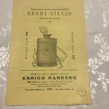 Sermide Negri Silvio - Enrico Barbero  Torino - Peronospera - 1890