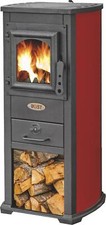Blist Stufa a Legna in Acciaio e Ghisa 5.3 kW 120 m3 Rosso 4715 Berna Lux