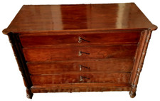 CASSETTONE comò CAPPUCCINO LUIGI FILIPPO 1840/60 NOCE RESTAURATO L 124 P 54 H 95