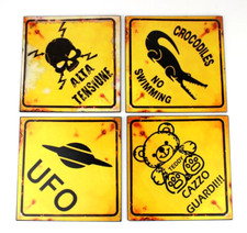 4 Quadri Quadretti da appendere per Cameretta ALTA TENSIONE Ragazzi Decorativi