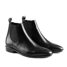 Stivali Chelsea da uomo nuovi fatti a mano in pelle nera/originale pelle di mucca eleganti scarpe formali