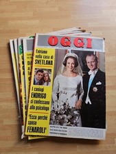 1968 OGGI Rivista Di Politica E Attualità 5 Pezzi Lotto 9 Vintage Magazine 