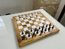 Scacchiera in legno di ulivo e