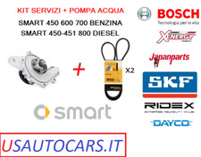 CINGHIE  SERVIZI (kit 2 cinghie) + POMPA ACQUA  SMART 450/452 600 700 BENZINA