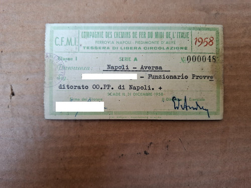 Biglietto treno ferrovia - biglietto,