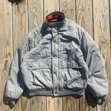 Bomber uomo vintage anni 90 Northwest Territory Bufalo foderato a quadri XL