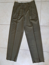 lotto 1489 pantalone uomo casual verde pura lana tg.48