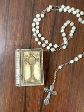 SCATOLA antica con ROSARIO
