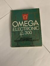 Libretto Istruzioni Omega f300 Anno 1971