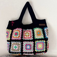 Borsa granny, borsa uncinetto, borsa donna, estate, borsa fatta a mano, quadri,