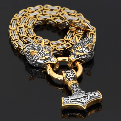 Collana uomo testa lupo - uomo,