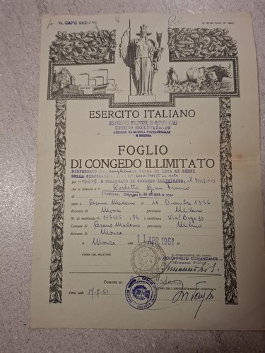 Esercito italiano foglio - italiano,