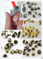 Da 50 a 1000pz borchie cono a rivetto 8mm colori ARGENTO/ORO/BRONZO/NERO+punzone