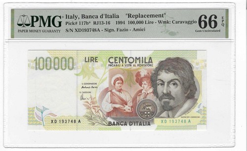 Italia 100000 lire caravaggio - 100000,
