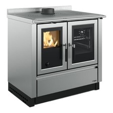 Nordica Cucine a Legna Cucina VENEZIA VST 7016405 Inox con rivestimento in crist