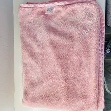 Brookstone SPA NAP bambino rosa coperta lancio viaggio misura bordo raso 52 x 36