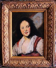 Antico dipinto copia d'Autore - "La Zingara del pittore olandese Frans Hals"