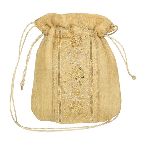 Borsa potli seta gialla - seta,