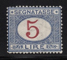 REGNO D'ITALIA SEGNATASSE 5