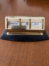 Vintage 1960s Perpetual Calendar Desk