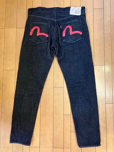 Pantalone denim nero evisu - pantalone,