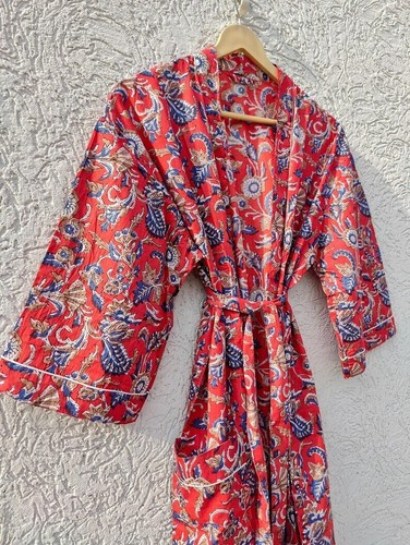 Pigiama kimono rosso - , floreale
