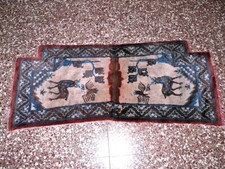 collezion.o antico tappeto tibetano sella 133x57 nomade.e,persiani,turchi,cinesi