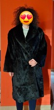 Pelliccia lapin nera lunga