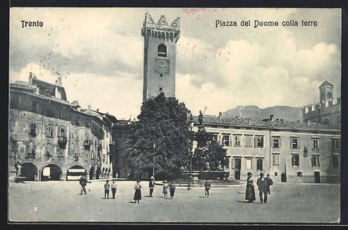 Cartolina trento piazza - cartolina,
