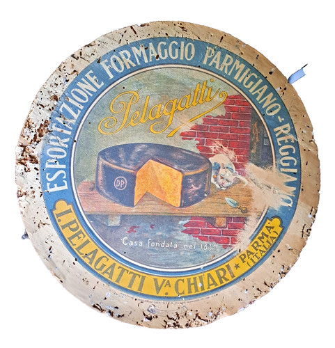 Targa tonda legno - , parmigiano