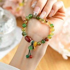 Bracciale donna chic conchiglia e vetro intrecciati a mano con misura regolabile