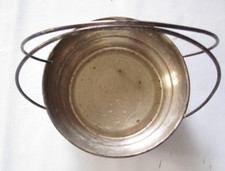 Antico cesto in metallo antico antica con manico cestino centro tavola vaso 15c