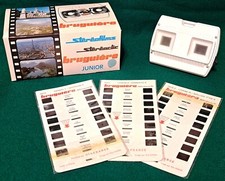 Stereofilm BRUGUIÈRE JUNIOR - Stereoscopio, con Box e 3 striscie vedute Lourdes