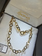 Collana ovale martellata oro