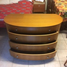 Comò Moderno Mezzaluna Finitura Laminatino Color Ciliegio