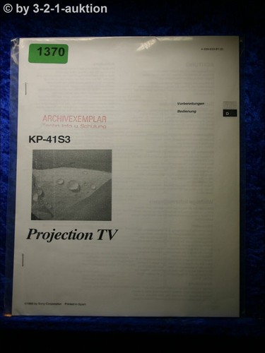 Sony manuale uso - d'uso, 41s3