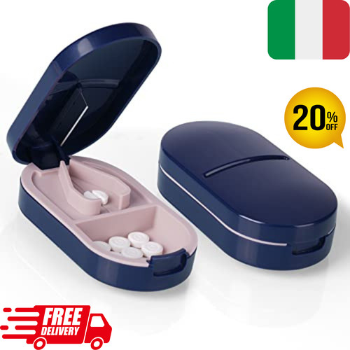 Tagliapillole portatile blu - tagliapillole,
