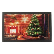 Tappeto Zerbino Ingresso Gomma Antiscivolo Resistente Fantasia Natalizia