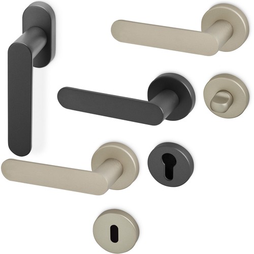 Set maniglia porta alluminio
