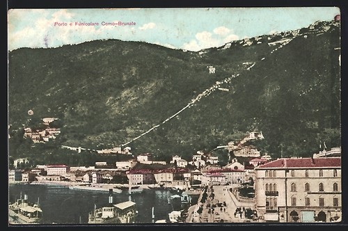 Cartolina como brunate porto - cartolina, como-brunate,