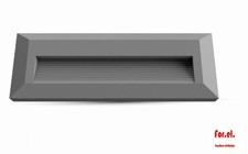 V-TAC VT-1162 FARETTO SEGNAPASSO LED RETTANGOLARE COLORE GRIGIO 3W ESTERNO IP65