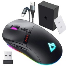 AUKEY MOUSE GAMING GM-F5 RICARICABILE 8 PULSANTI LED SENSORE OTTICO 16000 DPI
