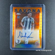 Topps Chrome UCC 2024/25 Nicolò Savona Juventus - RC - Arancione - /25