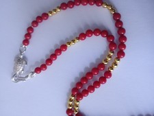Collana pietre corallo ematite - collana,