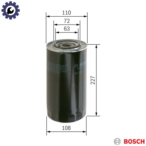 Filtro olio 451 - filtro, 156