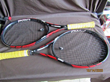 2 RACCHETTE TENNIS PRINCE-WARRIOR PRO 100-POWER LEVEL 975-RED GRIP 4.1/2-EX COND