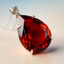 Ciondolo pera topazio rosso
