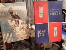 RARISSIMI CALENDARI STORICI DEI  CARABINIERI ANNI 1960 1961 