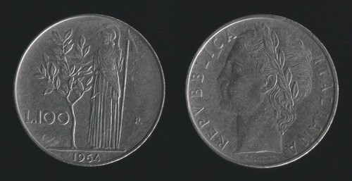 100 lire 1964 minerva italia - 1964,
